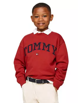 Толстовка hilfiger felpa varsity per ragazzi Tommy, красный