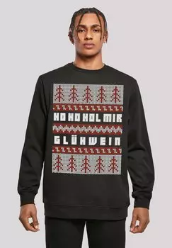 Толстовка HO HO HOL MIR GLHWEIN WEIHNACHTEN F4NT4STIC, черный