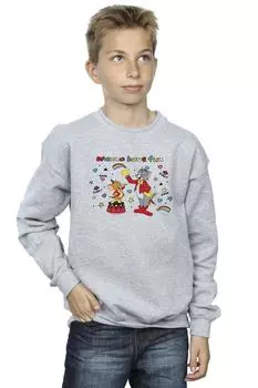 Толстовка «Хочу повеселиться» Tom & Jerry, серый