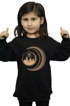 Толстовка Хогвартса с Луной Harry Potter, черный
