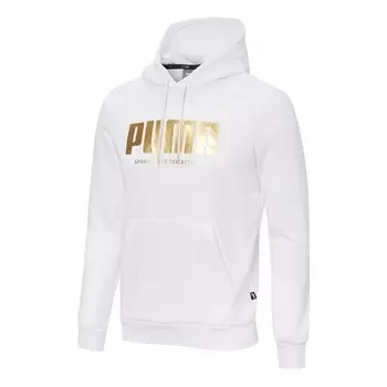 Толстовка holiday bronzing printing sports pullover white Puma, белый