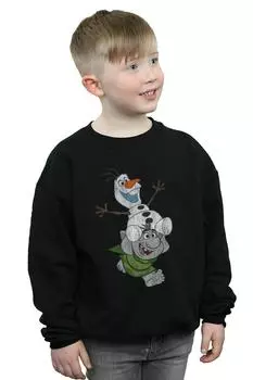 Толстовка «Холодное сердце Олафа и Тролля» Disney, черный