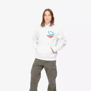 Толстовка Hooded Happy Script Sweat Carhartt WIP, мультиколор