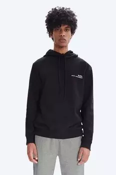 Толстовка Hoodie Item из хлопка A.P.C., черный