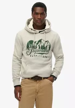 Толстовка Hoodie Superdry, светло-серый