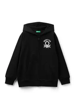 Толстовка HOODIE United Colors of Benetton, цвет black