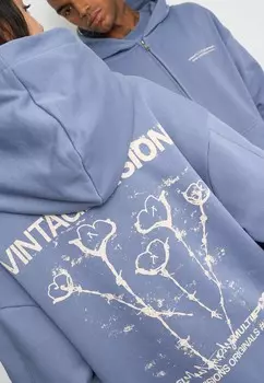 Толстовка HOODIE V VISIONS Multiply Apparel, синий