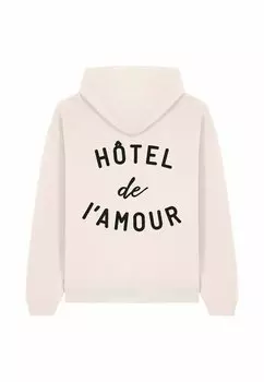 Толстовка HOTEL DE L'AMOUR BACK EMBROIDERY UNISEX OVERSIZE - Hoodie Mira Paris, кремовый