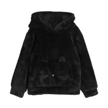 Толстовка худи H&amp;M Teddy Fabric, черный