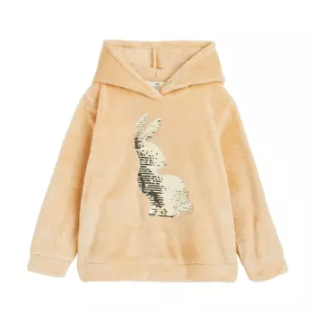 Толстовка худи H&amp;M Teddy Fabric Rabbit, бежевый