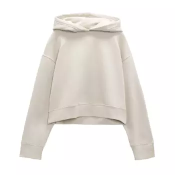 Толстовка худи Zara Ribbed, песочный
