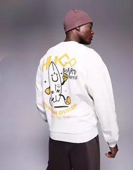 Толстовка Hugo Blue с принтом в камне