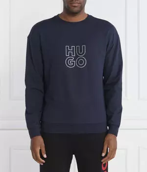 Толстовка Hugo Bodywear с накладным воротником, синий