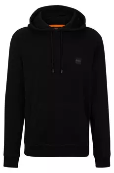 Толстовка Hugo Cotton-terry With Logo Patch, черный