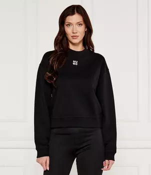 Толстовка HUGO DAXANDRIA Relaxed fit, черный