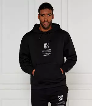 Толстовка HUGO Dflohood Regular Fit, черный