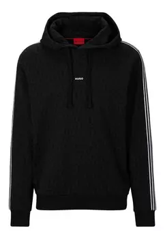 Толстовка HUGO DINLAN Relaxed Fit, черный