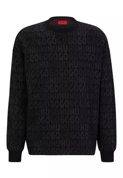 Толстовка HUGO DIPPINS Oversize Fit, темно-серый