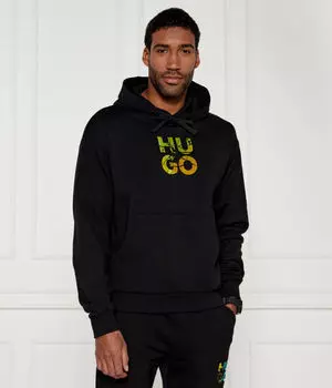 Толстовка Hugo Diridood Relaxed Fit, черный