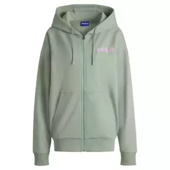 Толстовка HUGO Doa 01 BLUE full zip, зеленый
