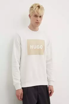 Толстовка HUGO из хлопка, бежевый