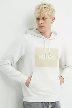 Толстовка HUGO из хлопка, бежевый