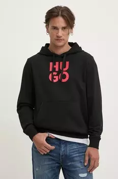 Толстовка HUGO из хлопка, черный