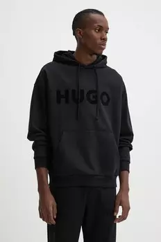 Толстовка HUGO из хлопка, черный