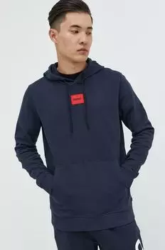 Толстовка HUGO из хлопка Hugo, темно-синий