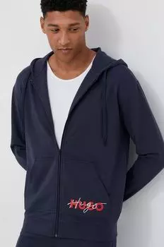 Толстовка HUGO из хлопка Hugo, темно-синий