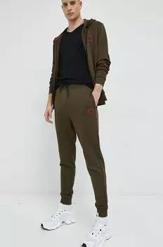 Толстовка HUGO из хлопка Hugo, зеленый