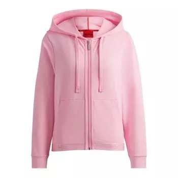 Толстовка HUGO Logo 10262204 Full Zip, розовый