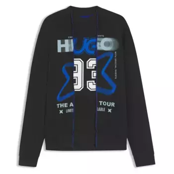 Толстовка HUGO Nesicrew 10266045 01 BLUE, черный
