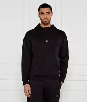 Толстовка Hugo Relaxed Fit с тиснением, черный
