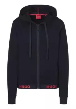 Толстовка HUGO Underwear "SPORTY LOGO_JACKET", с кулиской, черный