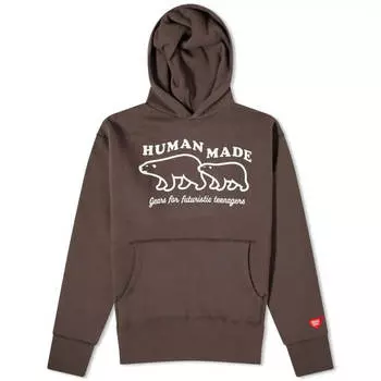Толстовка Human Made Tsuriami, темно-коричневый