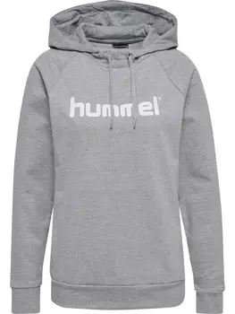 Толстовка Hummel Baumwoll Hoodie Hmlgo Cotton Logo Hoodie Woman, серый меланж