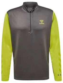 Толстовка Hummel, цвет FORGED IRON/DARK CITRON