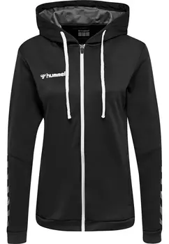 Толстовка Hummel Hoodie Hmlauthentic Poly Zip Hoodie Woman, черный