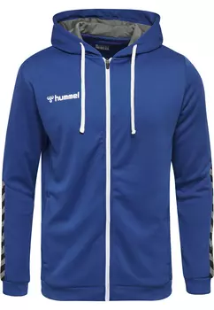 Толстовка Hummel Hoodie Hmlauthentic Poly Zip Hoodie, цвет TRUE BLUE