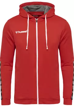 Толстовка Hummel Hoodie Hmlauthentic Poly Zip Hoodie, цвет TRUE RED
