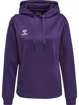 Толстовка Hummel Hoodie Hmlcore Xk Poly Sweat Hoodie Woman, цвет ACAI/WHITE