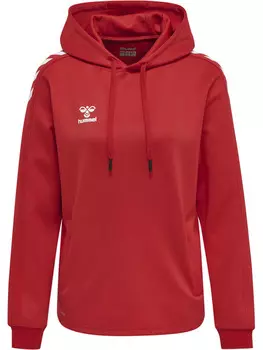 Толстовка Hummel Hoodie Hmlcore Xk Poly Sweat Hoodie Woman, цвет TRUE RED