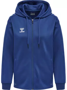 Толстовка Hummel Hoodie Hmlcore Xk Poly Zip Hood Sweat Woman, цвет TRUE BLUE