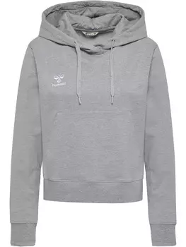 Толстовка Hummel Hoodie Hmlgo 2.0 Hoodie Woman, серый меланж