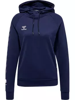Толстовка Hummel Hoodie Hmlmove Grid Cotton Hoodie Woman, морской