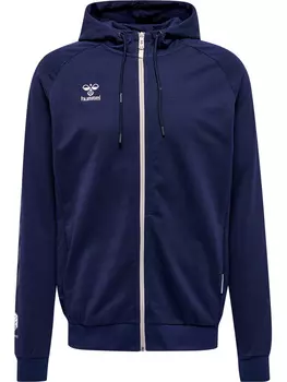 Толстовка Hummel Hoodie Hmlmove Grid Cotton Zip Hoodie, морской
