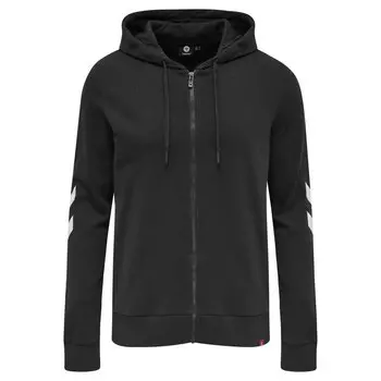 Толстовка женская Hummel Legacy Full Zip на молнии с принтом, черный