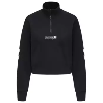 Толстовка Hummel Legacy Nikka Cropped half zip, черный