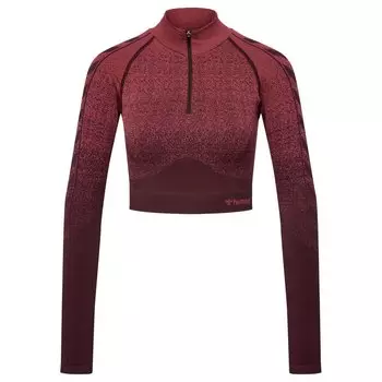 Толстовка Hummel MT Fade Half Zip Seamless, красный